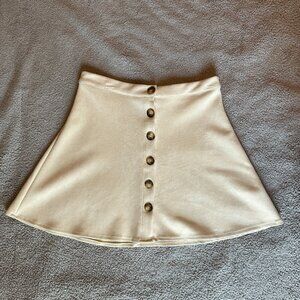 HYFVE cream colored mini skirt with buttons